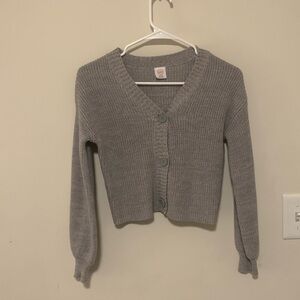 Wonder Nation grey button up sweater